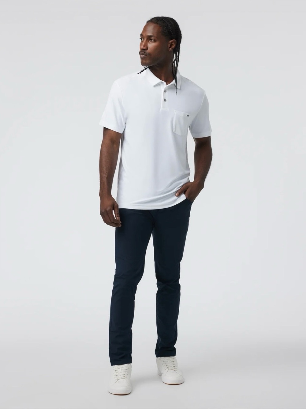Vuori Men's Ace Polo 
White Large